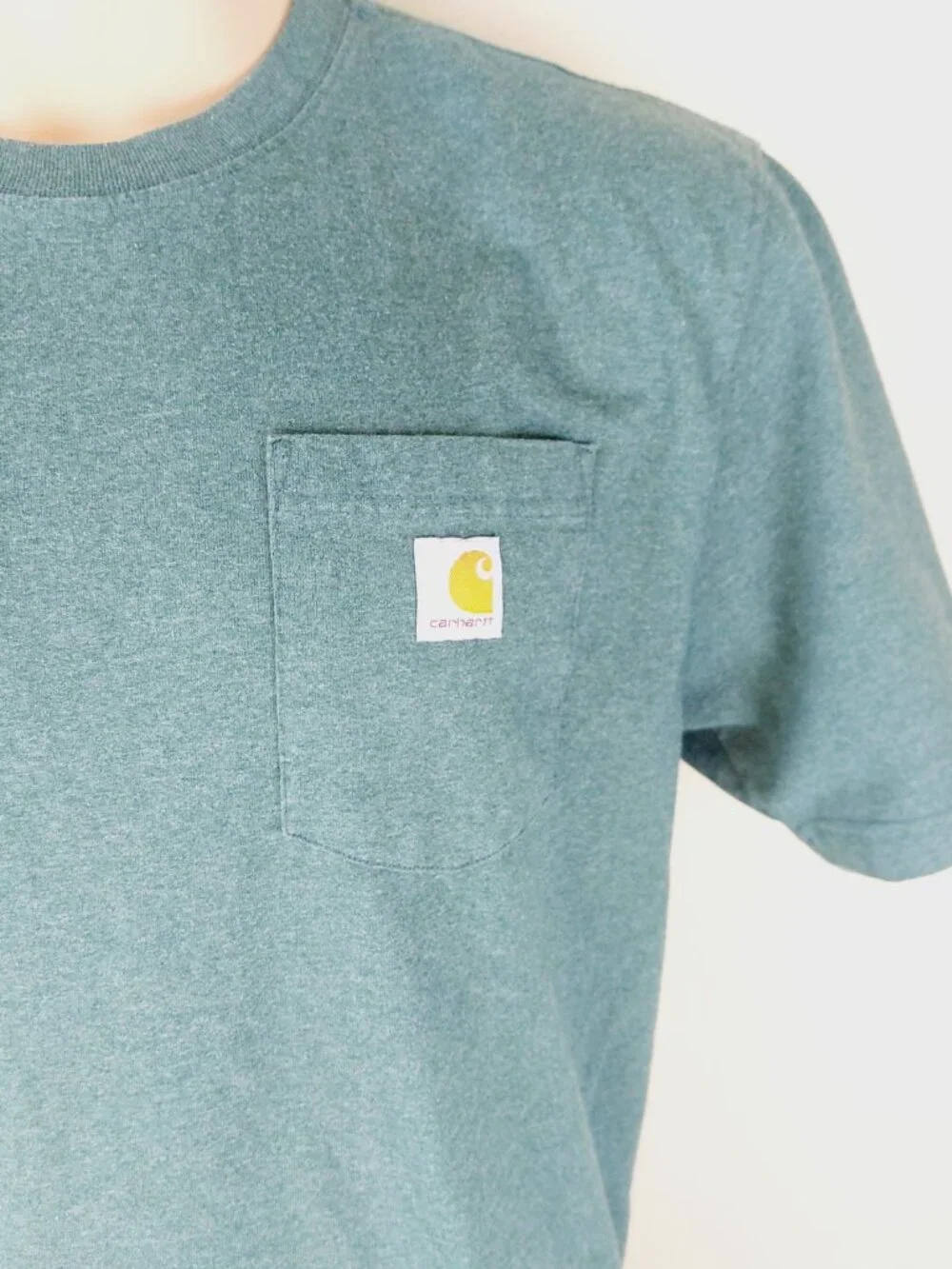 Carhartt Men's Green Loose Fit Patch Pocket Relaxed T-Shirt Size Large